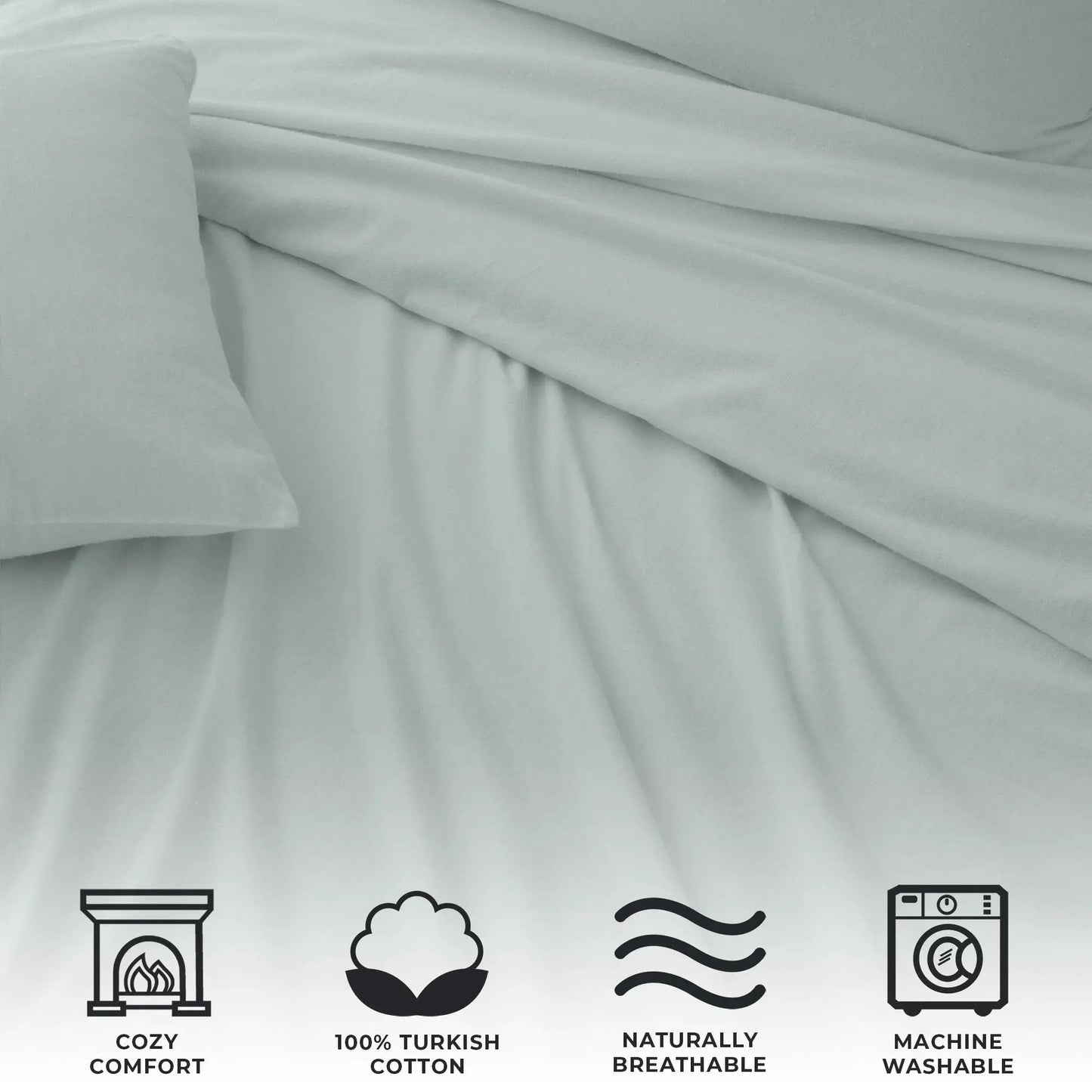 Turkish Cotton Flannel Sheet - Raye Collection from PriceLows™