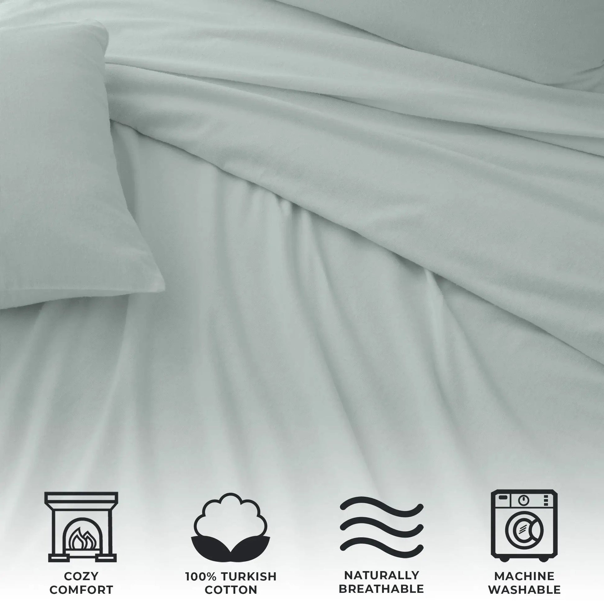 Turkish Cotton Flannel Sheet - Raye Collection from PriceLows™