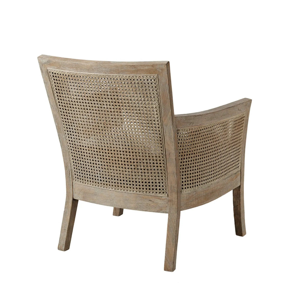 Cane Armchair | Cream And Reclaimed Natural | Cane Back And Sides | High-Density Foam