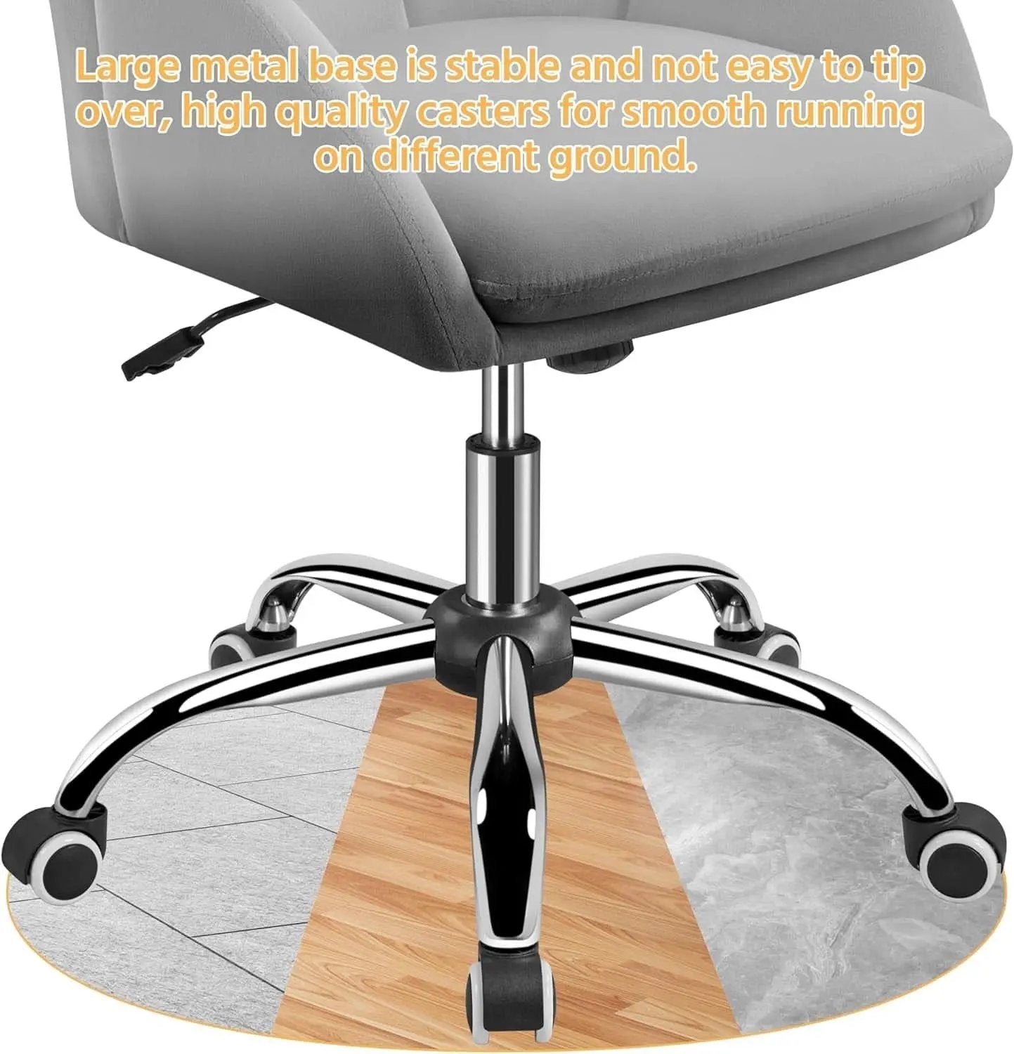 Dark Gray Desk Chair With Armrests For Home Office from PriceLows™