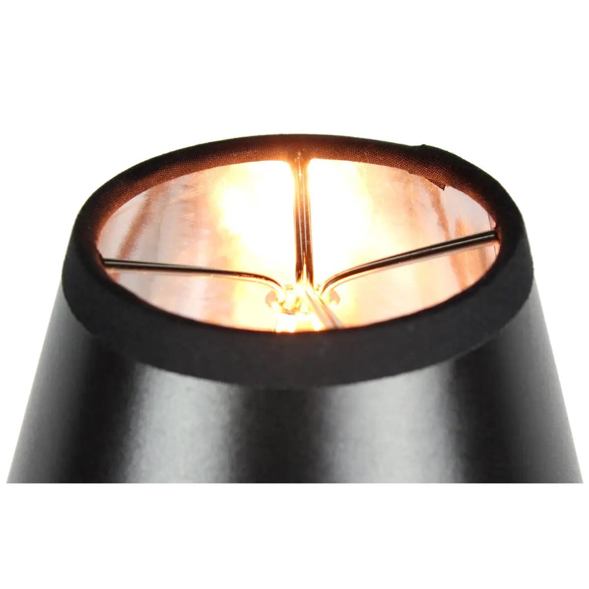 Chandelier Lampshade | Black Parchment | Silver Lined | 5X4 Inch Set of 6