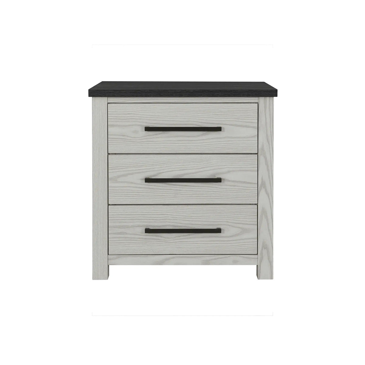 Avery Nightstand With Top Spacious Drawers, Block Feet | 24.41 x 16.93 x 26.18 in | Wood | Beige