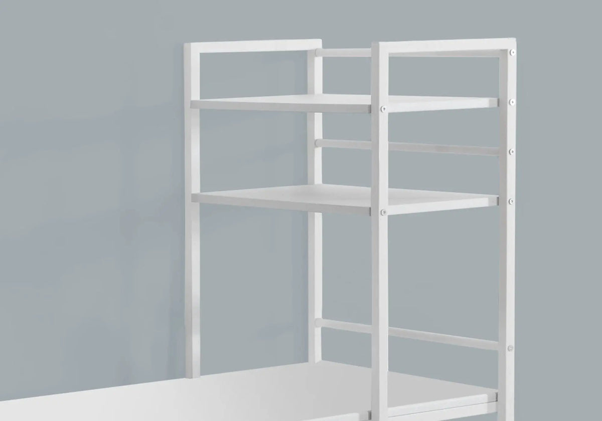 Computer Desk With Shelves | 48 Inch Width | Four Fixed Storage Shelves | 55 Inch Height