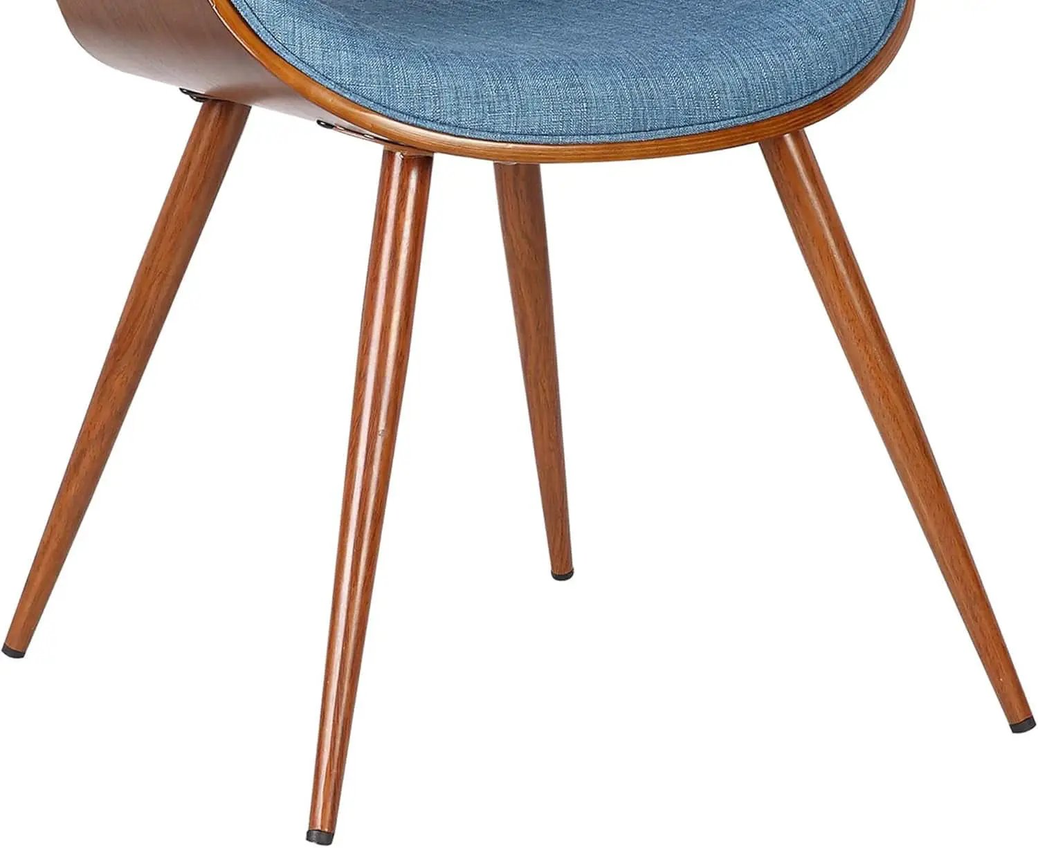 Butterfly Mid Century Modern Dining Chair Blue Upholstery Walnut Finish from PriceLows™