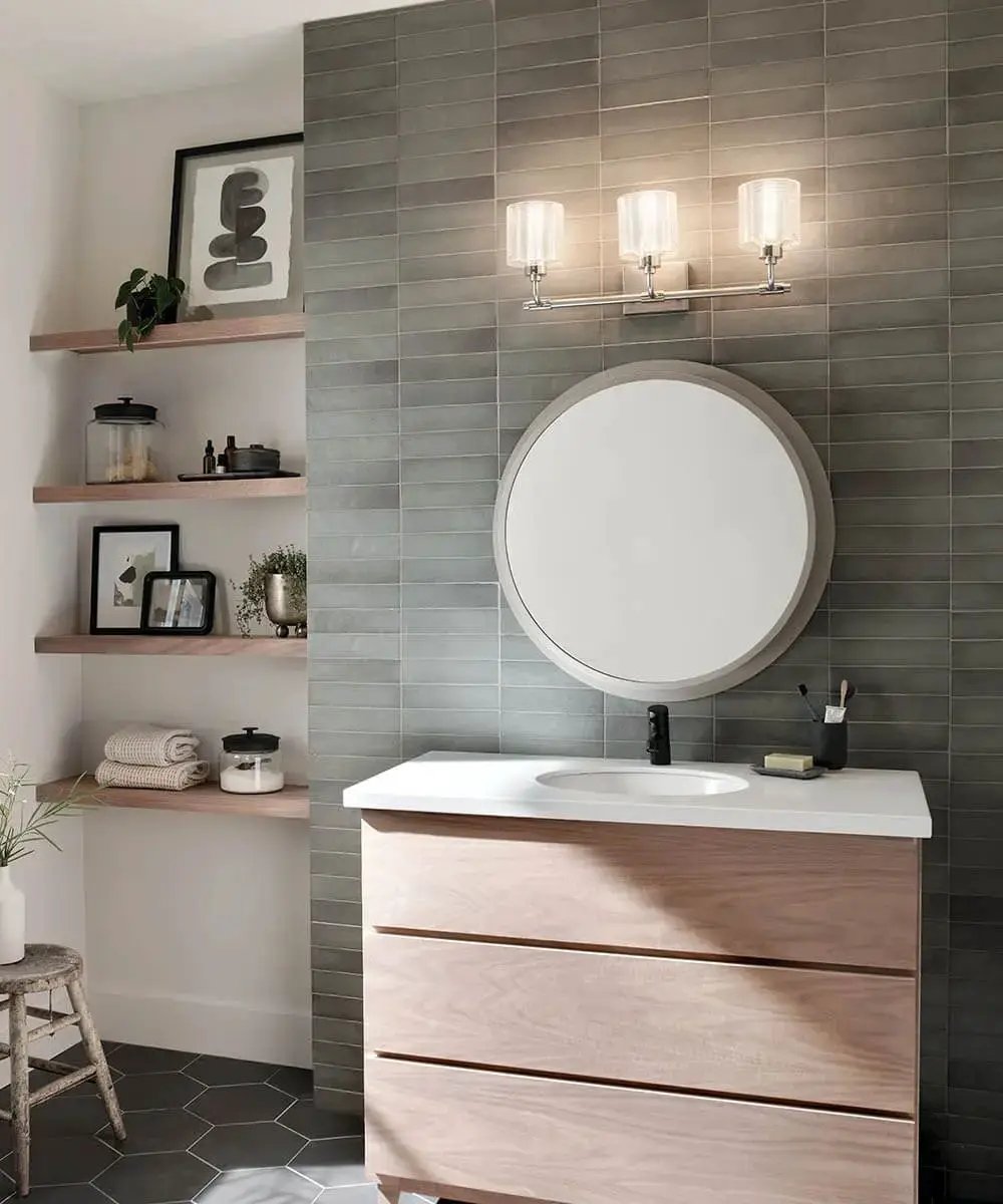 Bathroom Vanity Mirror | Backlit Led Light | Satin Nickel | 30 Inch