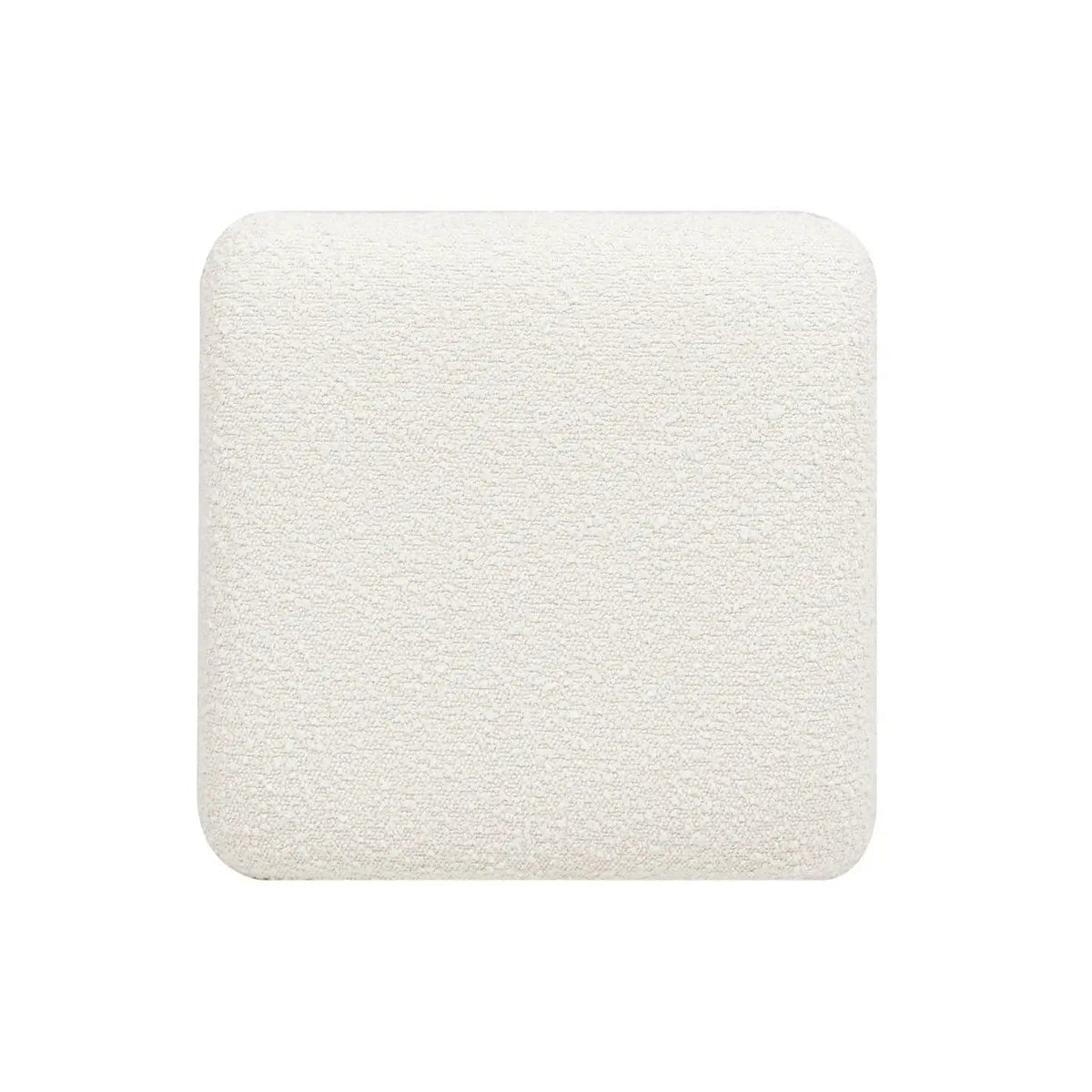Lucia Backless Upholstered Counter Stool With Frame Counter Height (24"-27") | 15.5 x 15.5 x 25.5 in | Boucle & Rattan | Ivory White