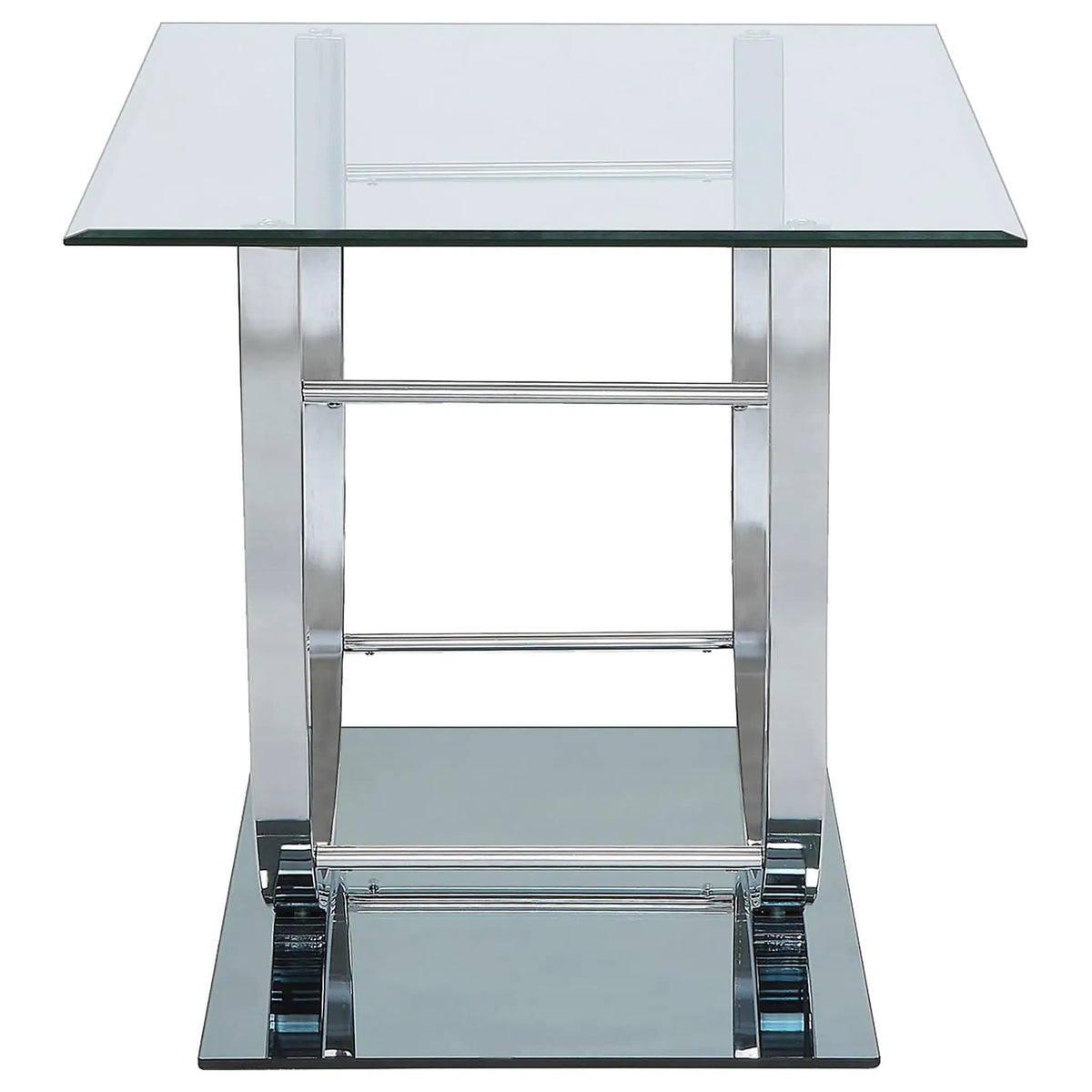 Danville 3-piece Glass Top Coffee and End Table Set Chrome | 3-Piece Set | Tempered Glass & Metal | Dining Room