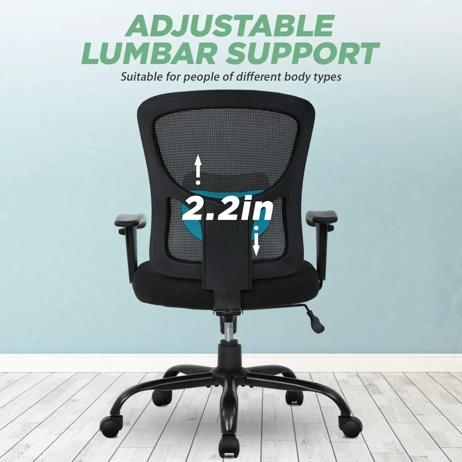 Big And Tall Office Chair 500 Pound Capacity Lumbar Support from PriceLows™