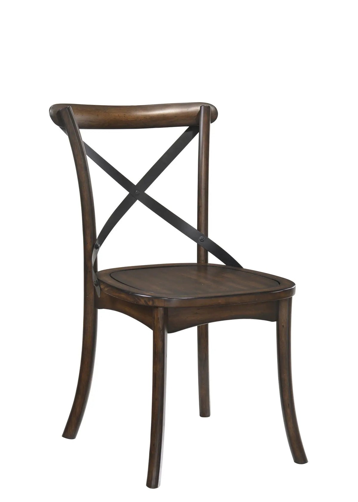 Kaelyn Metal Side Chairs | Set Of 2 | Dark Oak | Rustic Industrial Style