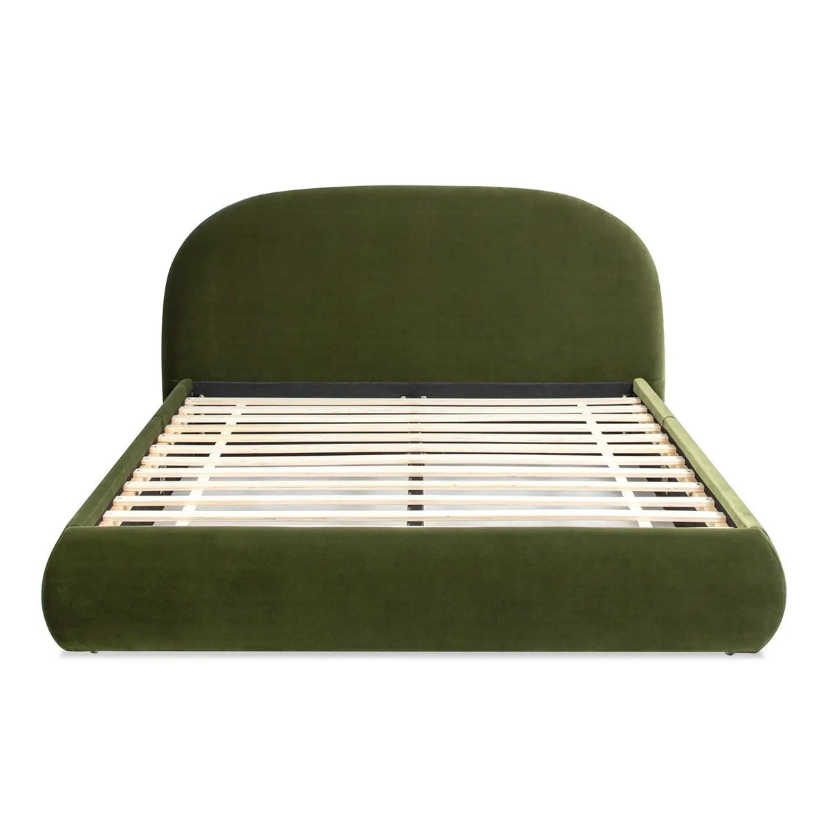 Archie Upholstered Platform Bed | Puffy Arch Headboard | Grounded Design | No Box Spring Needed