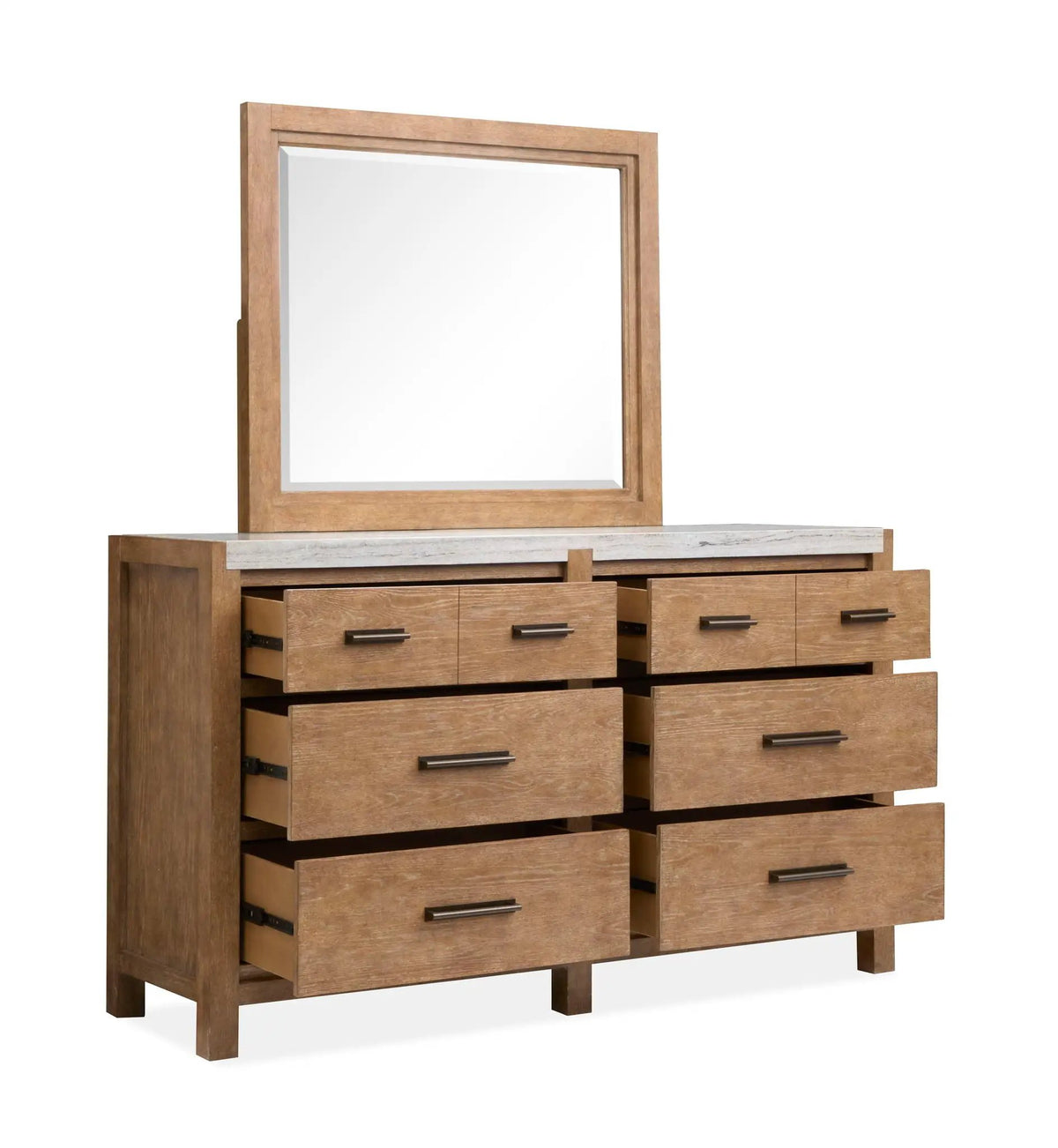 Plum Creek Drawer Dresser | 68 Inch Width | Seasonless Style | Tranquil Elegance