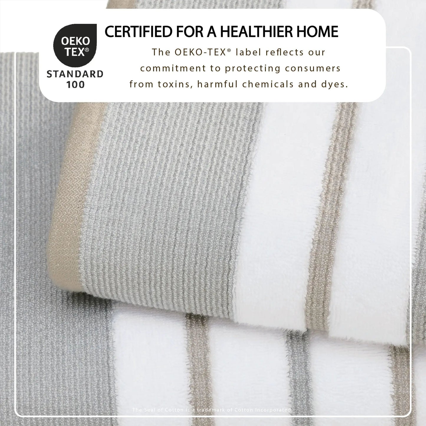 Decorative Cotton Stripe Bath Towel Set - Noelle Collection from PriceLows™