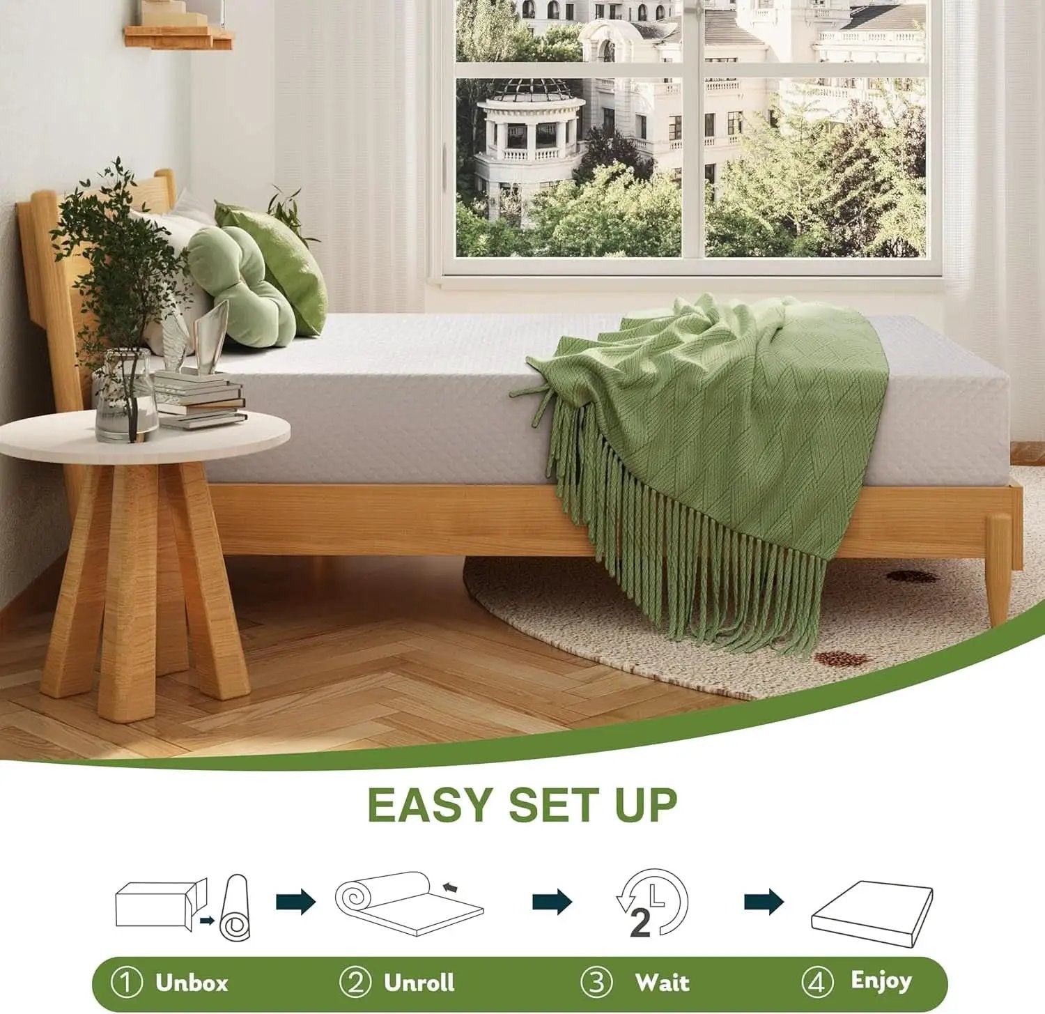 Twin 6 Inch Memory Foam Mattress Certipur US Certified from PriceLows™