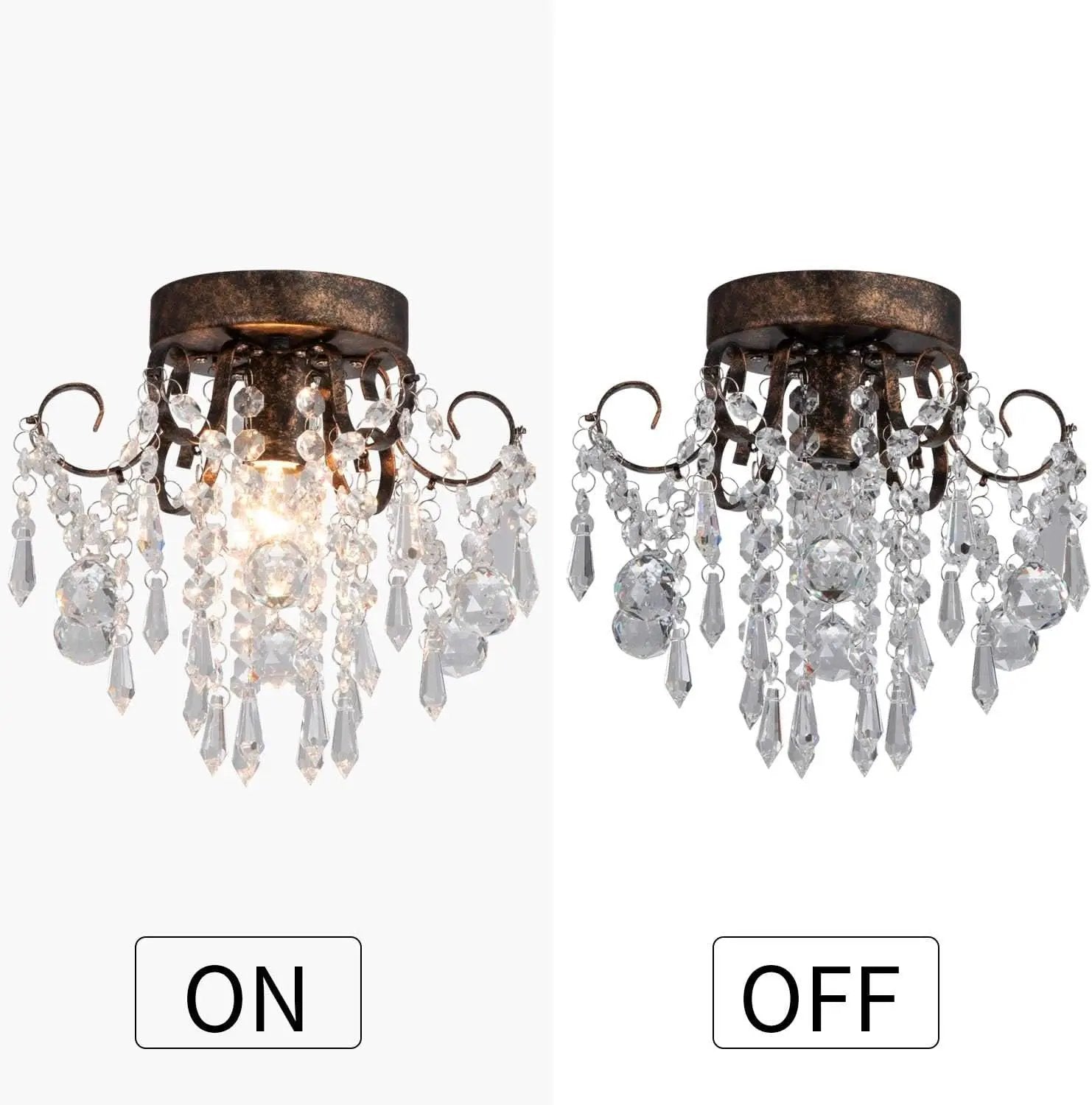 Small Black Flush Mount Ceiling Light Fixture 1 Light from PriceLows™