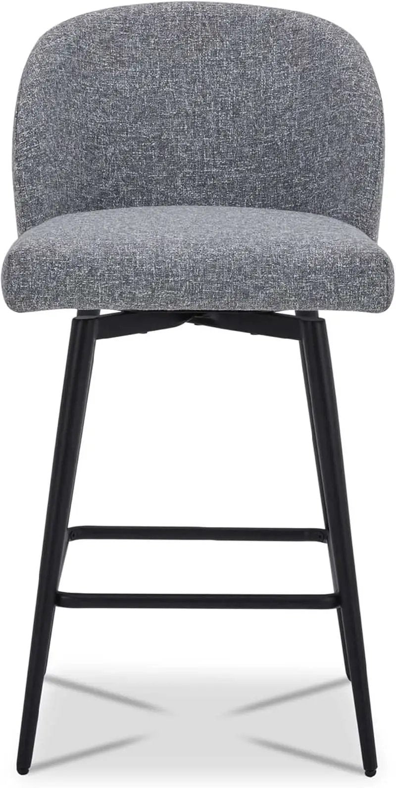 Set Of 3 Counter Height Bar Stools 360 Degree Swivel Grey from PriceLows™