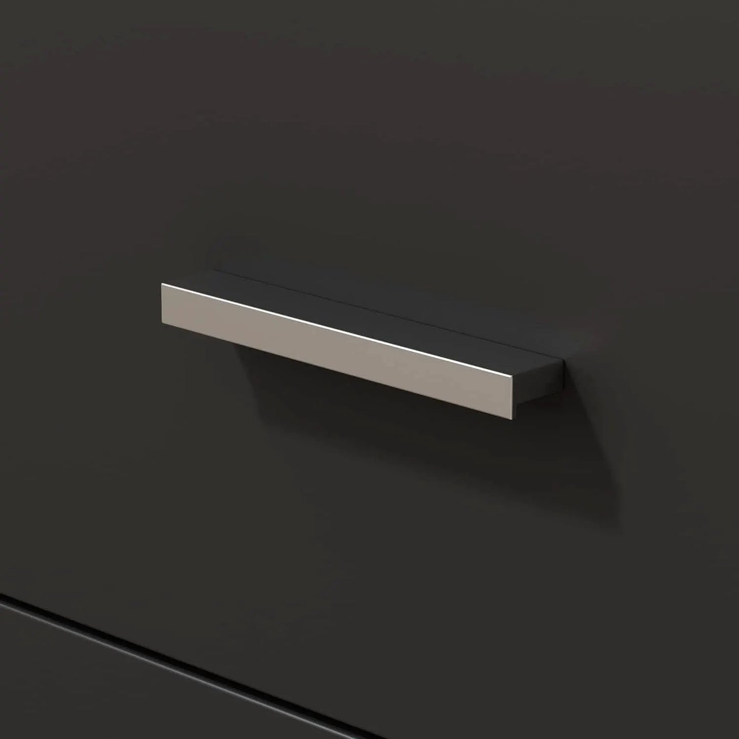 55 Inch L Shaped Computer Desk Black Storage Cabinet from PriceLows™