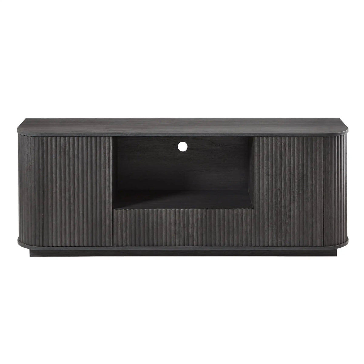 Modern Wavy TV Stand Rounded Sideboard With Storage Cabinet | 2 Pieces | Particleboard | Dining Room