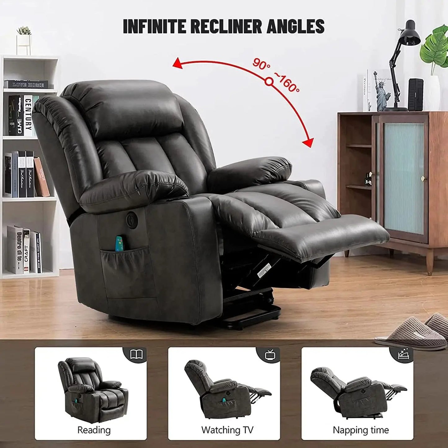 Electric Lift Recliner Chair For Seniors Grey Single Motor from PriceLows™