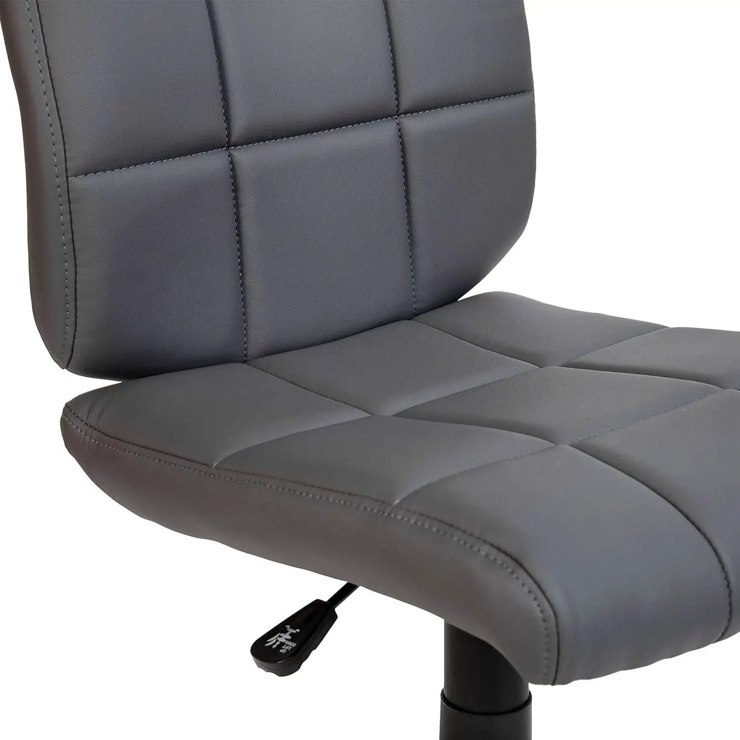 Clayton Mid Back Swivel Task Chair Gray Vinyl Upholstery from PriceLows™