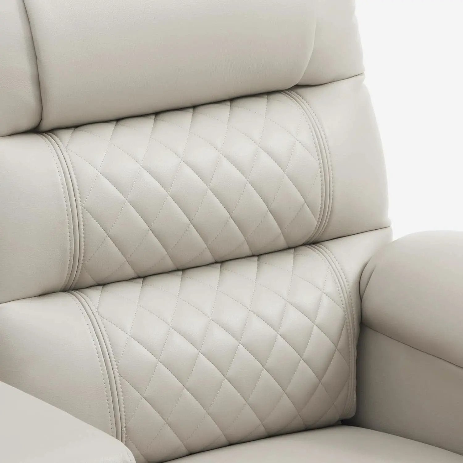 Power Recliner Loveseat With Console And Heat Vibration USB Light Grey from PriceLows™