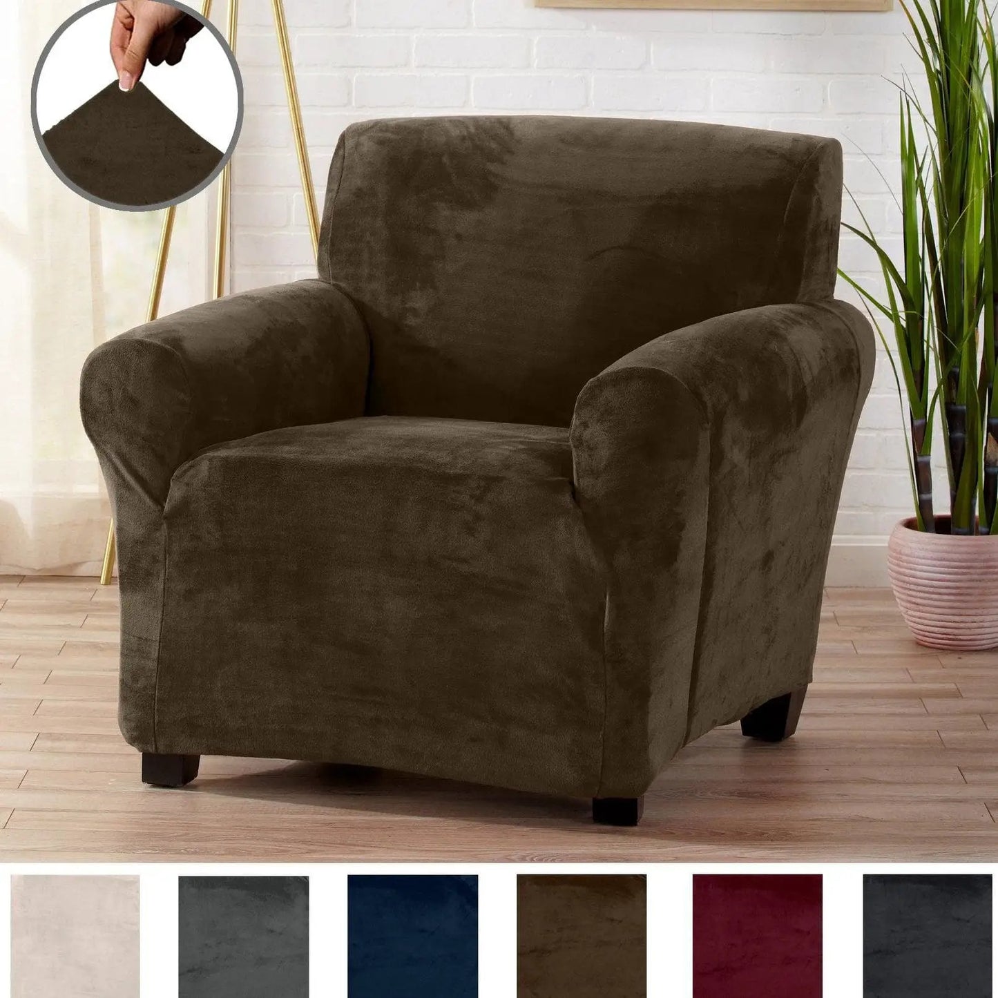 Velvet Stretch Slipcover - Gale Collection from PriceLows™