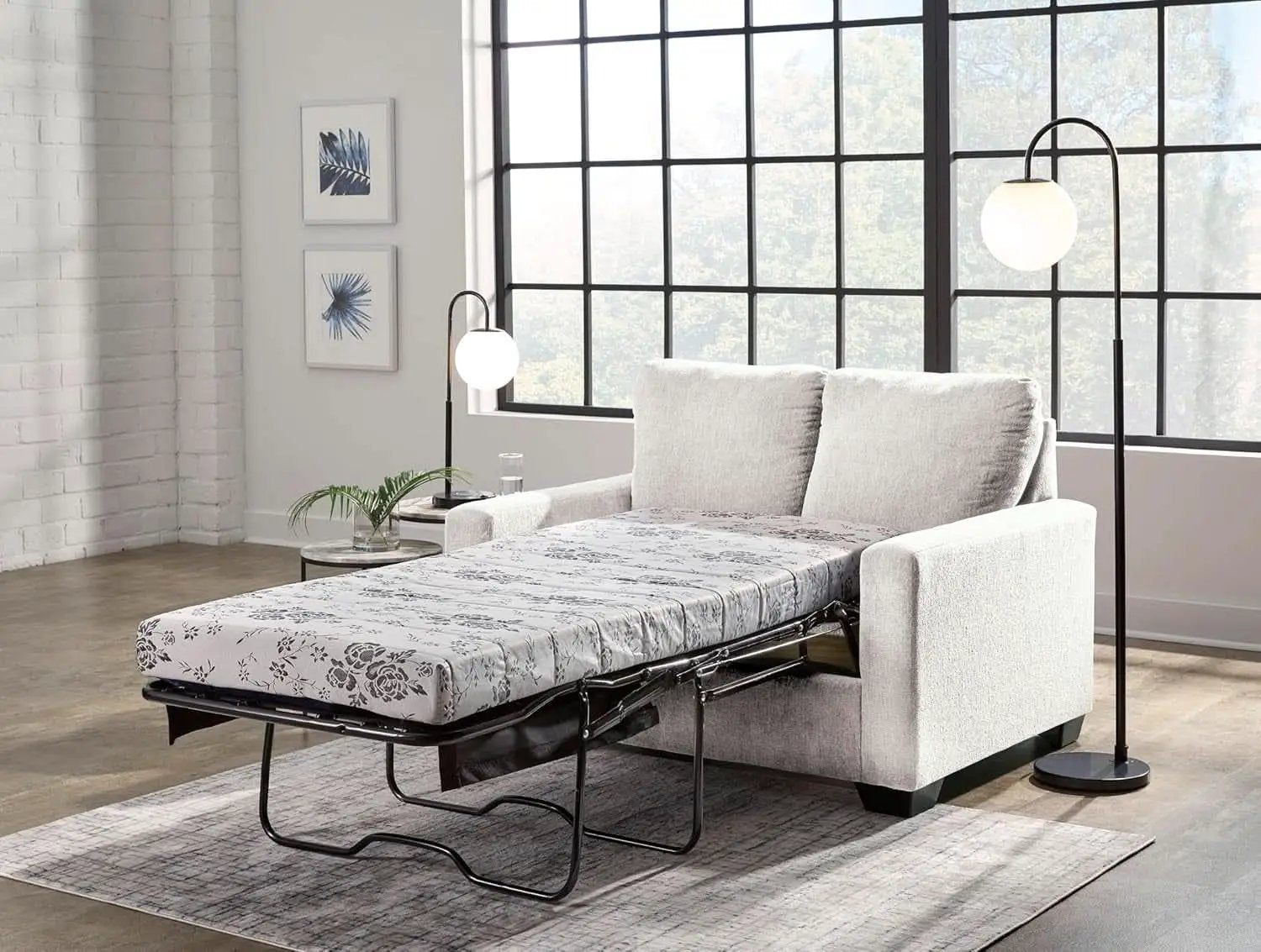 Twin White Premium Ultra Vision Memory Foam Sofa Sleeper from PriceLows™