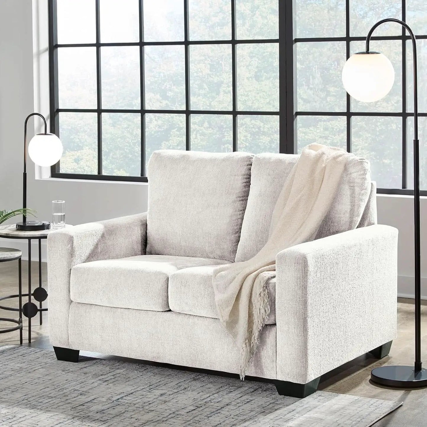 Twin White Premium Ultra Vision Memory Foam Sofa Sleeper from PriceLows™