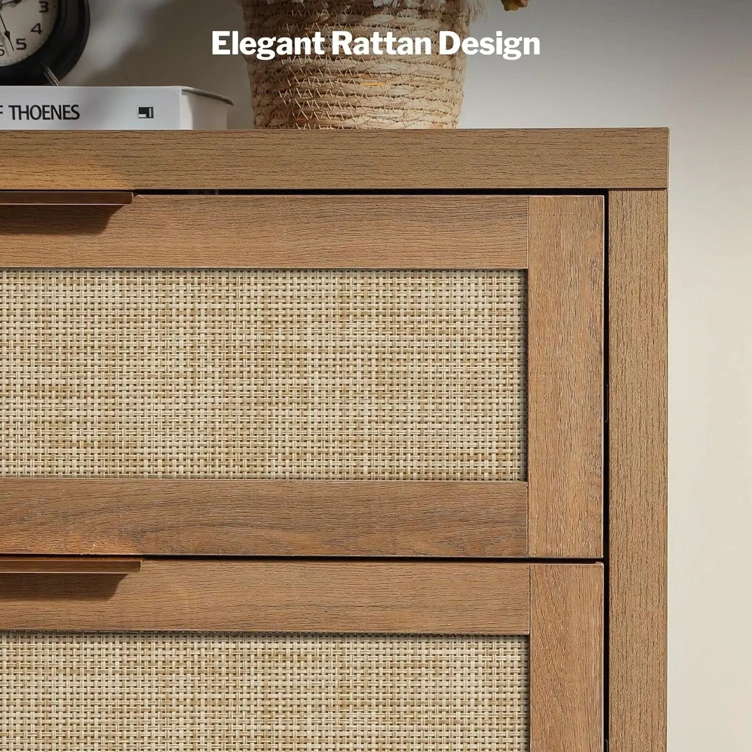 Rattan Dresser FiftySixPointNineInches Wide Six Drawer from PriceLows™