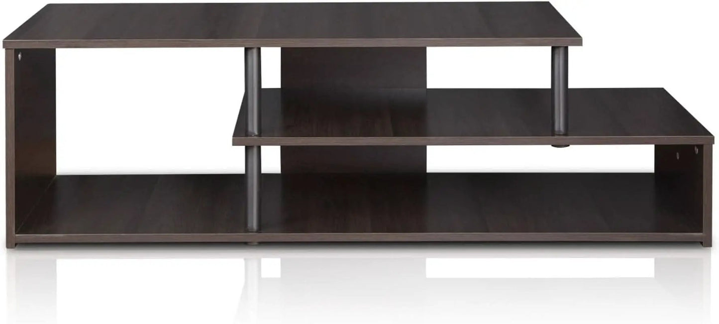 Econ Low Rise TV Stand Espresso Black With Shelves from PriceLows™