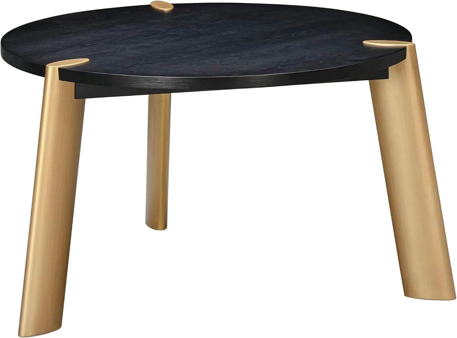 Tribase 47 Inch Round Burnt Black Dining Table Modern from PriceLows™