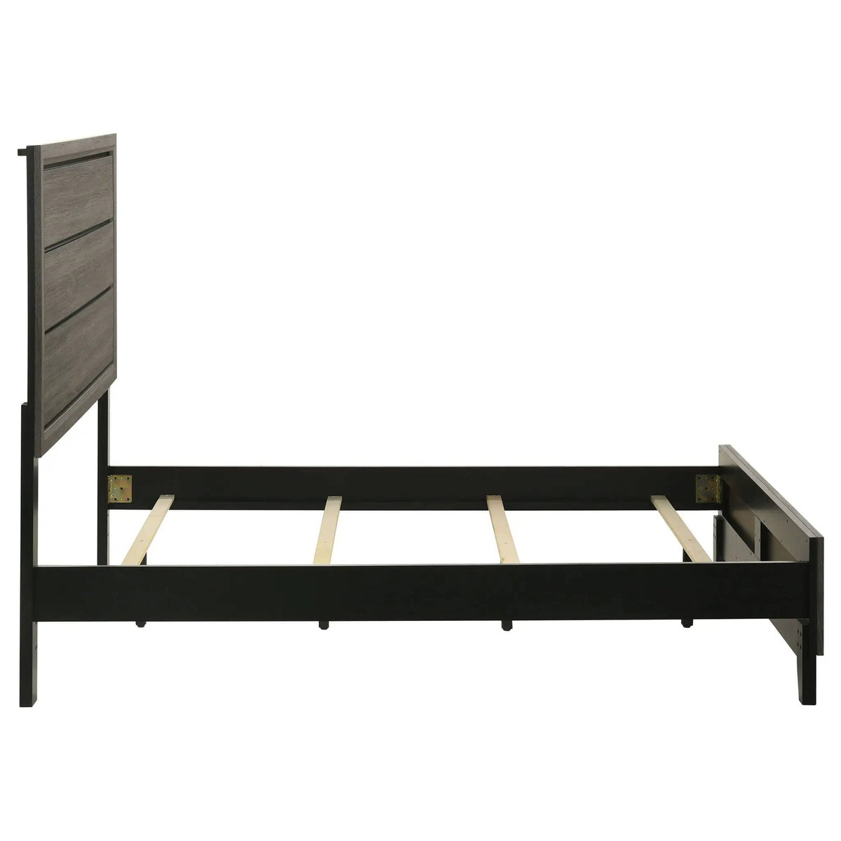 Watson Wood Full Panel Bed Grey | 57.25 x 78.75 x 56.5 in | Rubberwood & Engineered Wood | Oak