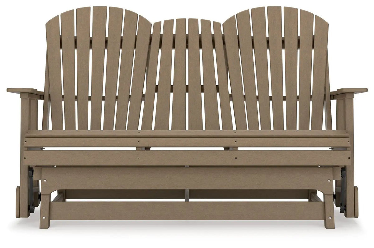 Hyland Wave Glider Loveseat | Adirondack-Inspired Design | 67 Inch Width | Outdoor Seating