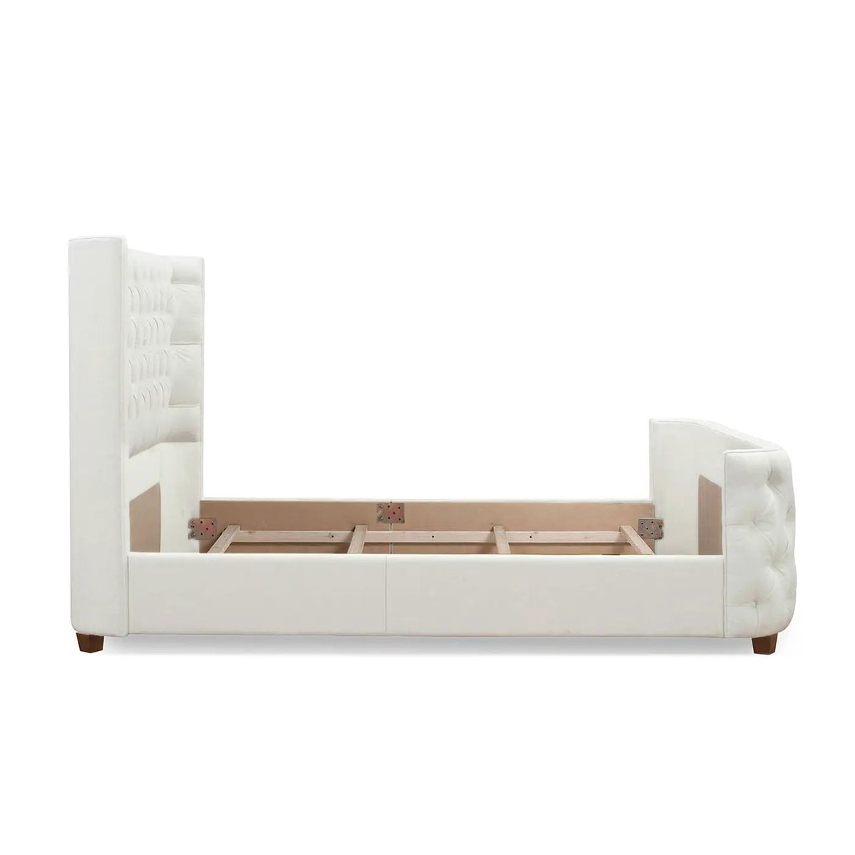 Brooklyn Tufted Panel Bed | Headboard And Footboard Set | Wingback Design | Diamond Tufting
