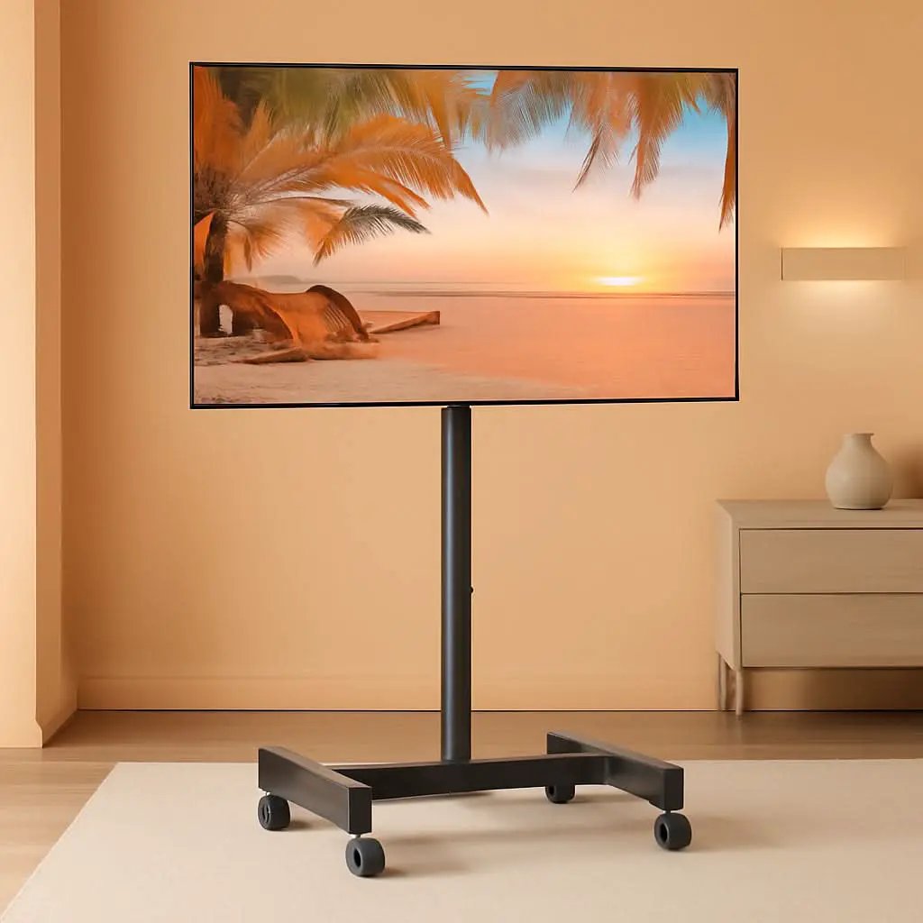 Adjustable Rolling TV Cart For 13 To 50 Inch TVs Tilt from PriceLows™