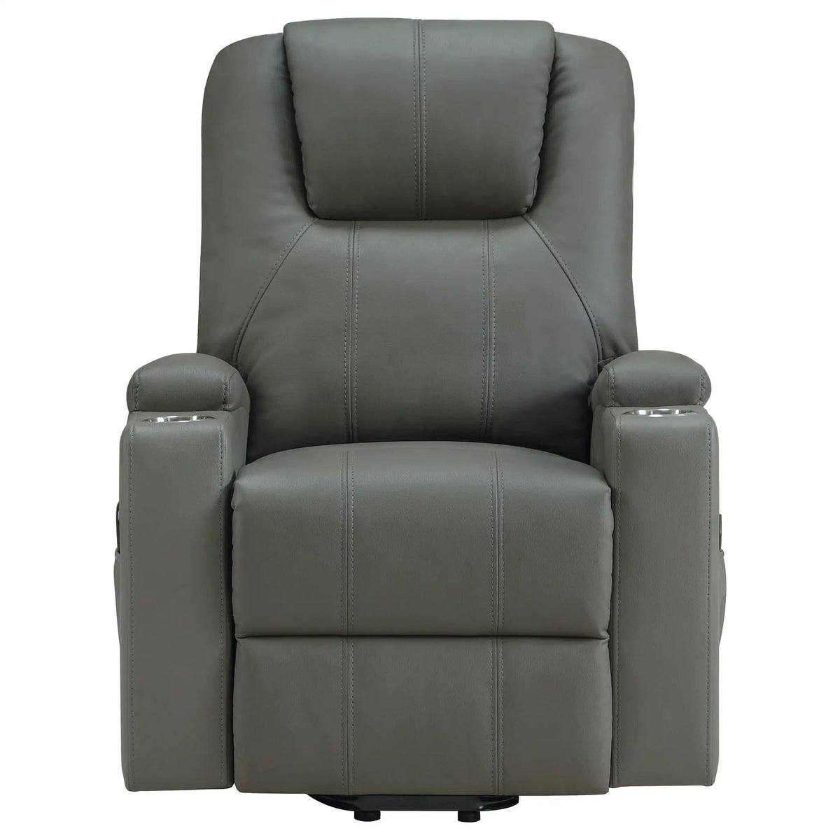 Macklin Power Lift Massage Recliner | Heat And Massage | Dual Cupholders | Smooth Upholstery