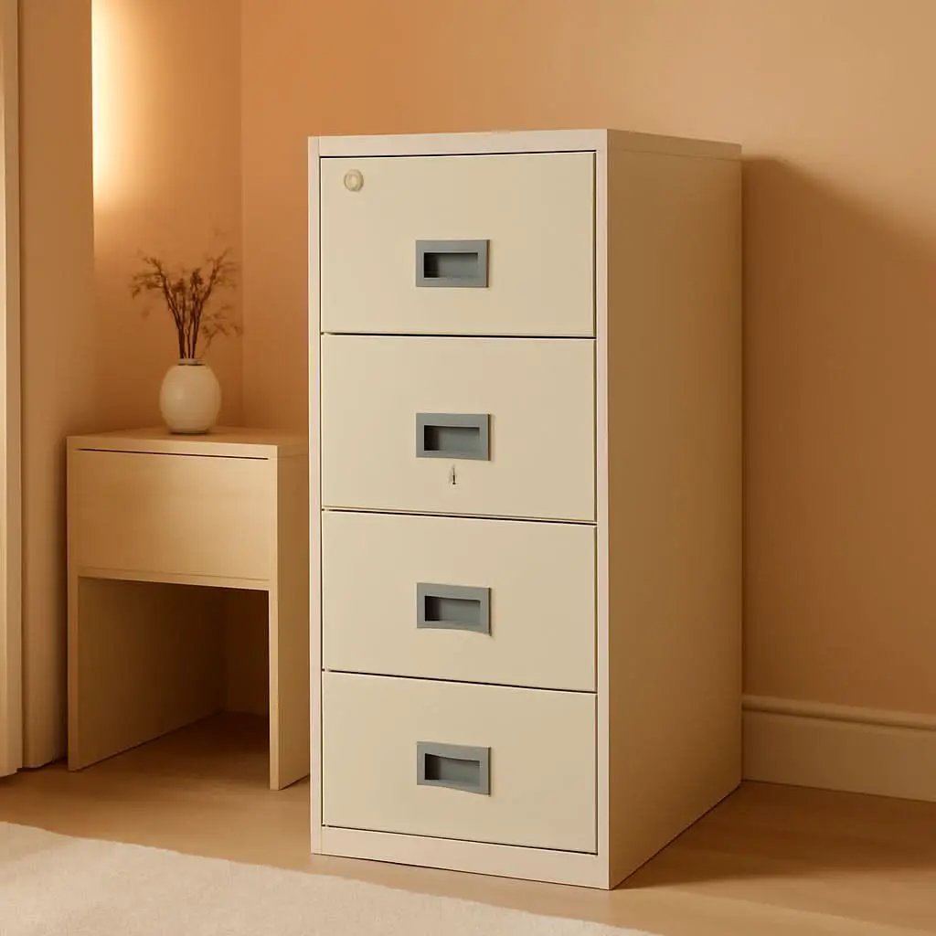 Patriot Vertical 4 Drawer Fire Safe File Cabinet 1 Hour Parchment from PriceLows™