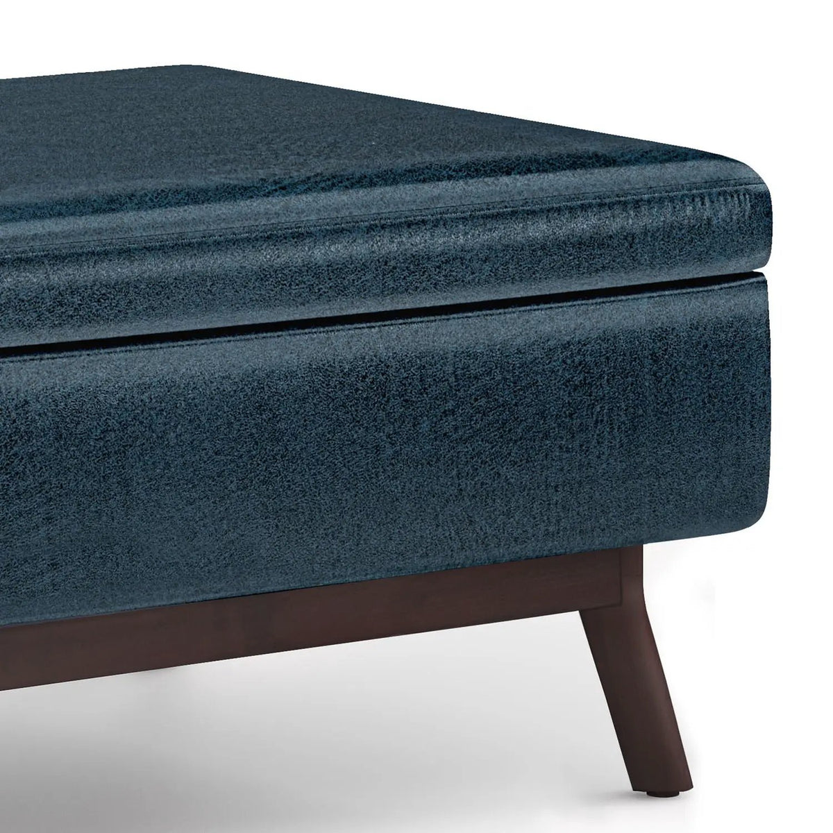 Storage Ottoman | Rectangular Design | Solid Wood Frame | Lift Top