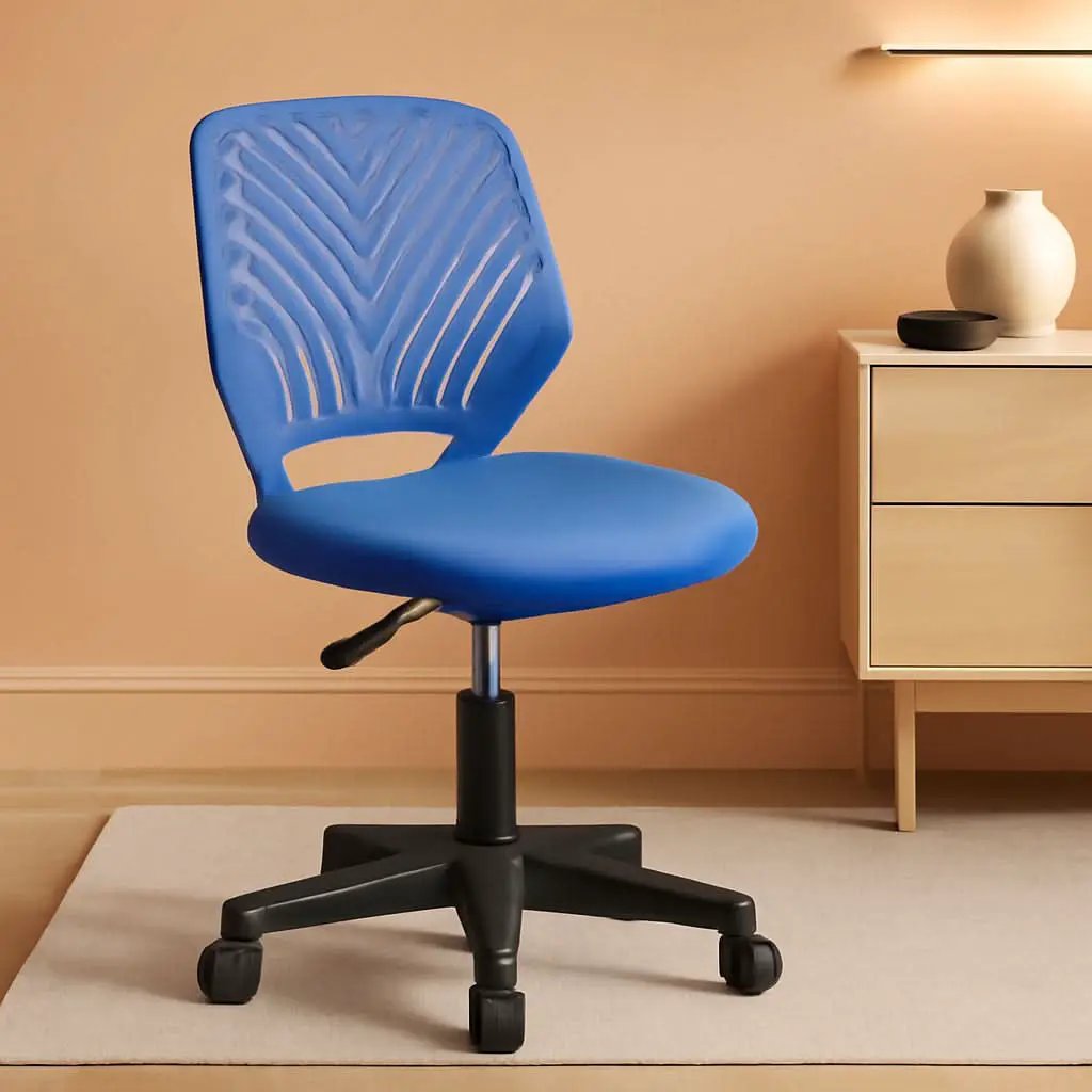 Blue Adjustable Student Desk Chair With Lumbar Support from PriceLows™