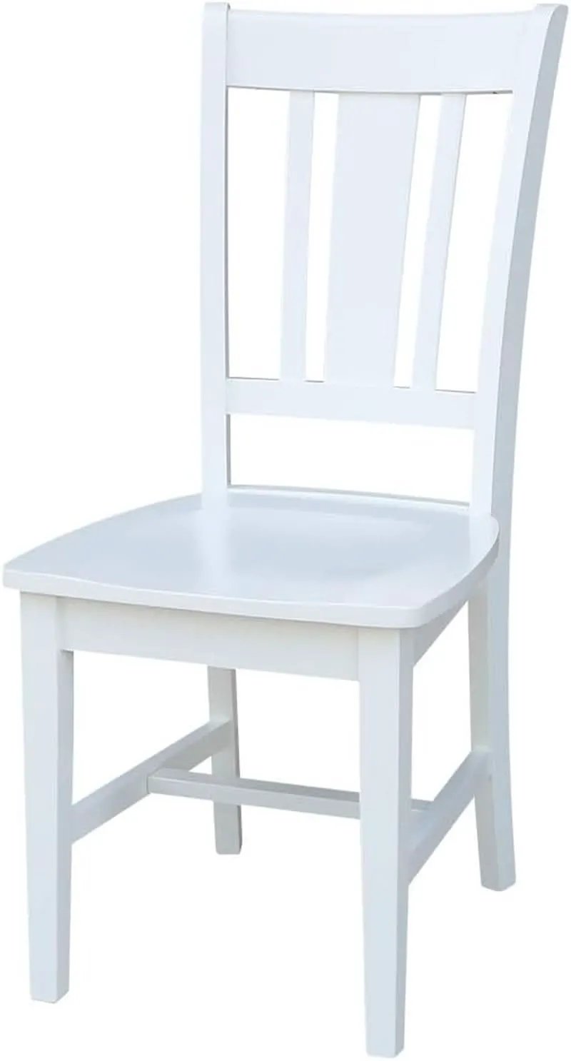 Set of Two White San Remo Splatback Dining Chairs from PriceLows™
