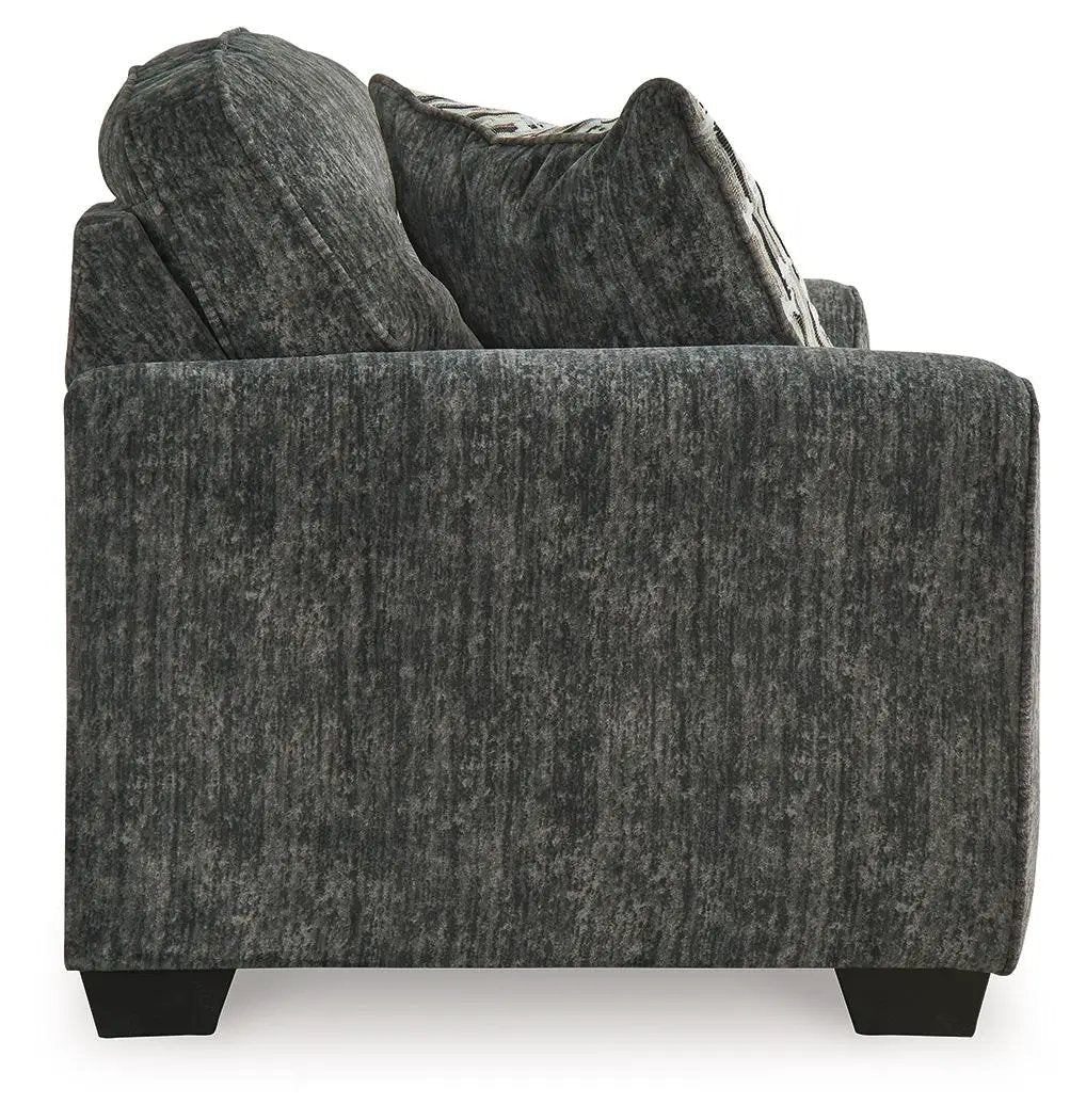 Lonoke Living Room Set | Sofa And Loveseat | Plush Upholstery | Dark Tri-Block Legs