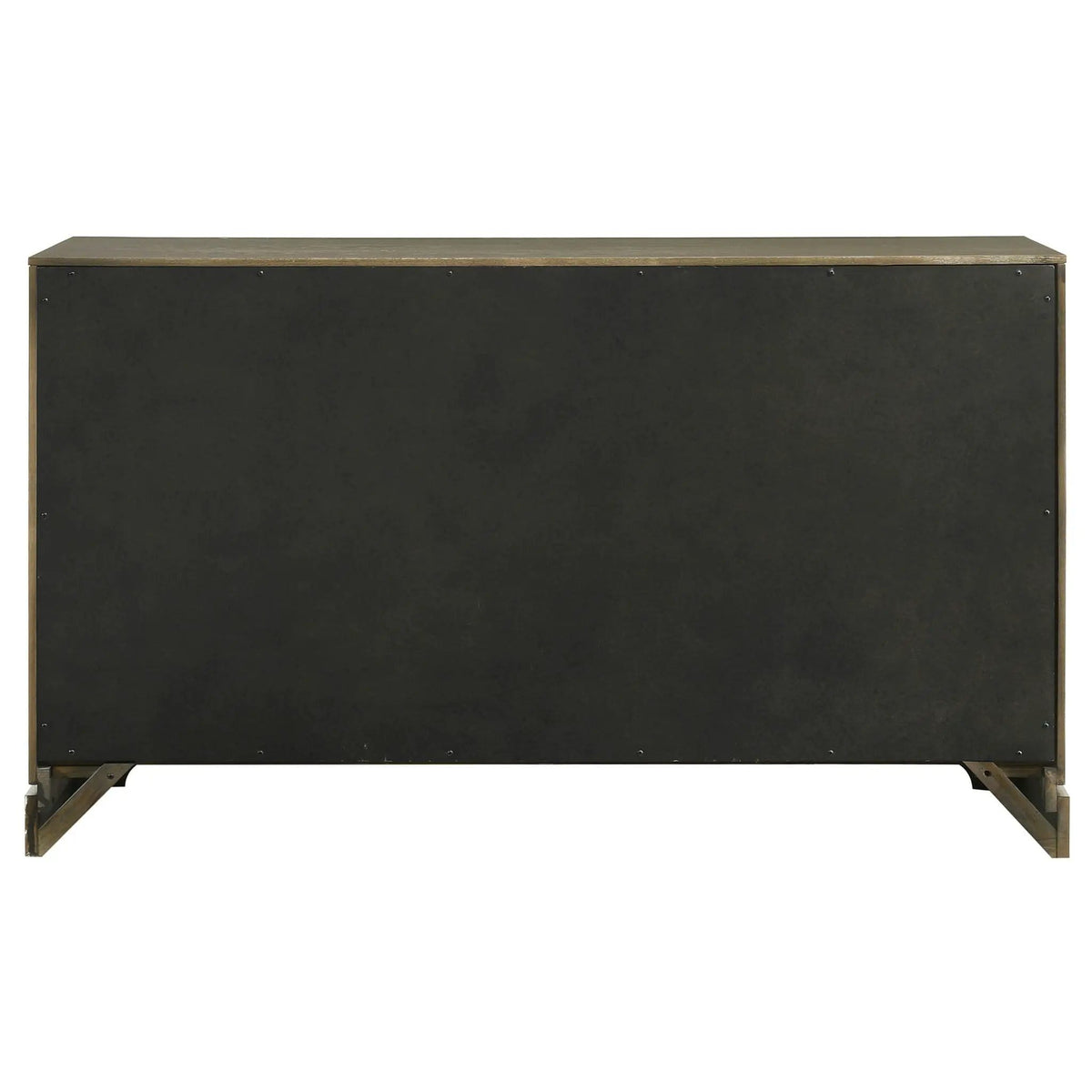 Gran Park 6-drawer Dresser Cabinet Dark Cocoa | 61 x 18.25 x 36 in | Veneer & Brass | Bedroom
