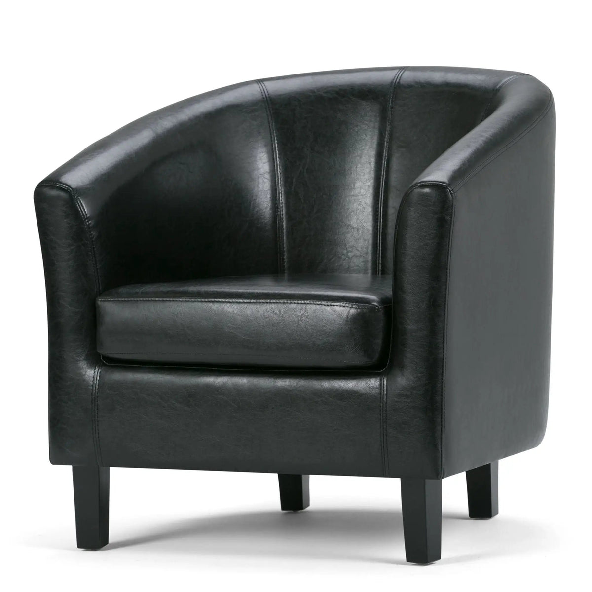 Austin Transitional Tub Chair | Curved Back | Top Stitching Detail | Kiln-Dried Wood Frame