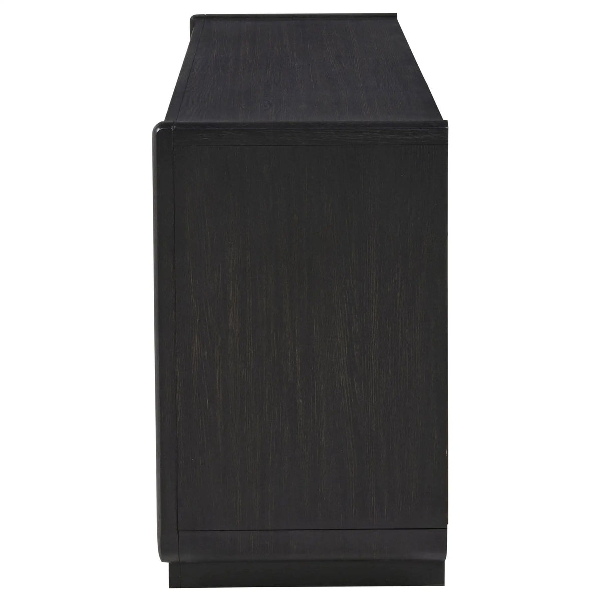 Leandro 72-inch 4-door TV Stand Media Console Burnished | 72 x 18 x 30.25 in | Engineered Wood & Veneer | Black