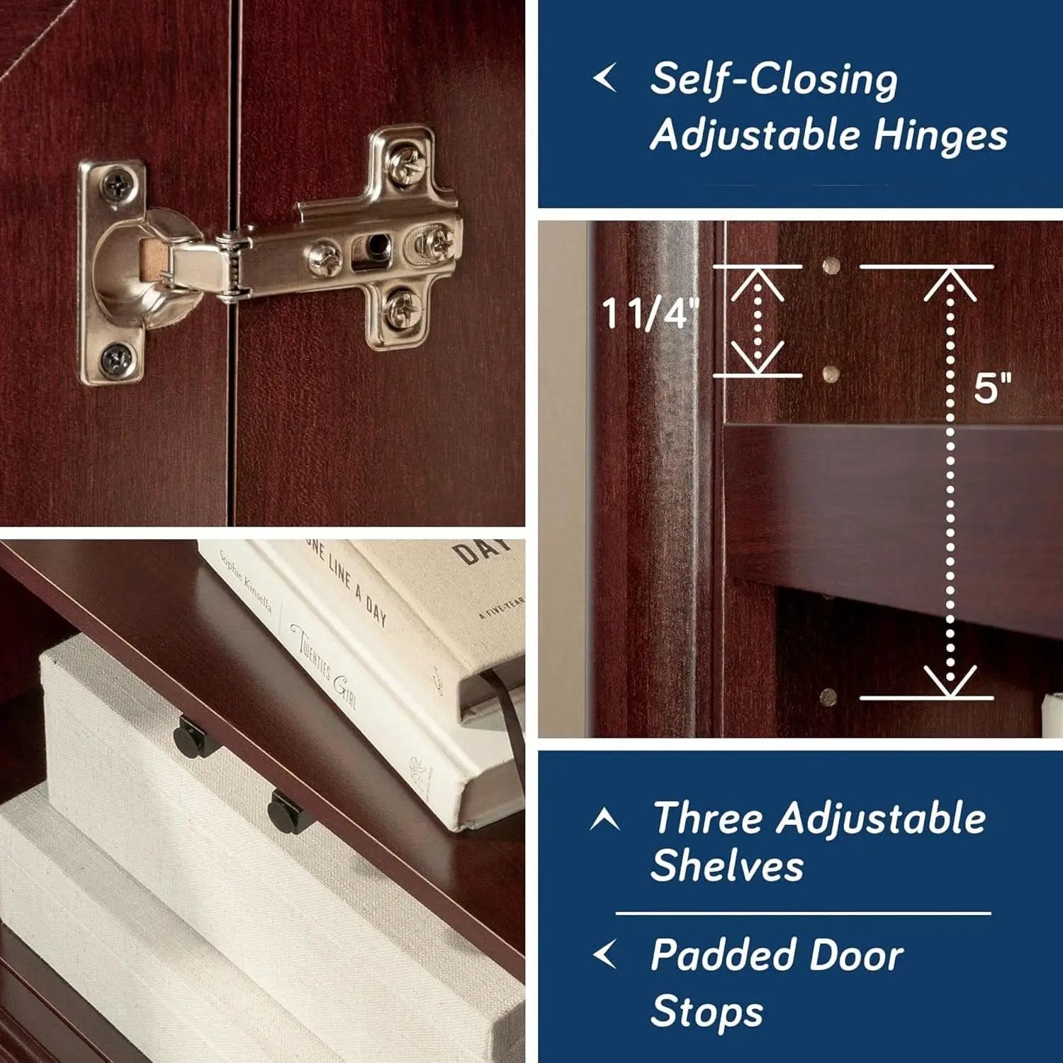 Palladia Select Cherry Bookshelf With Adjustable Shelves from PriceLows™