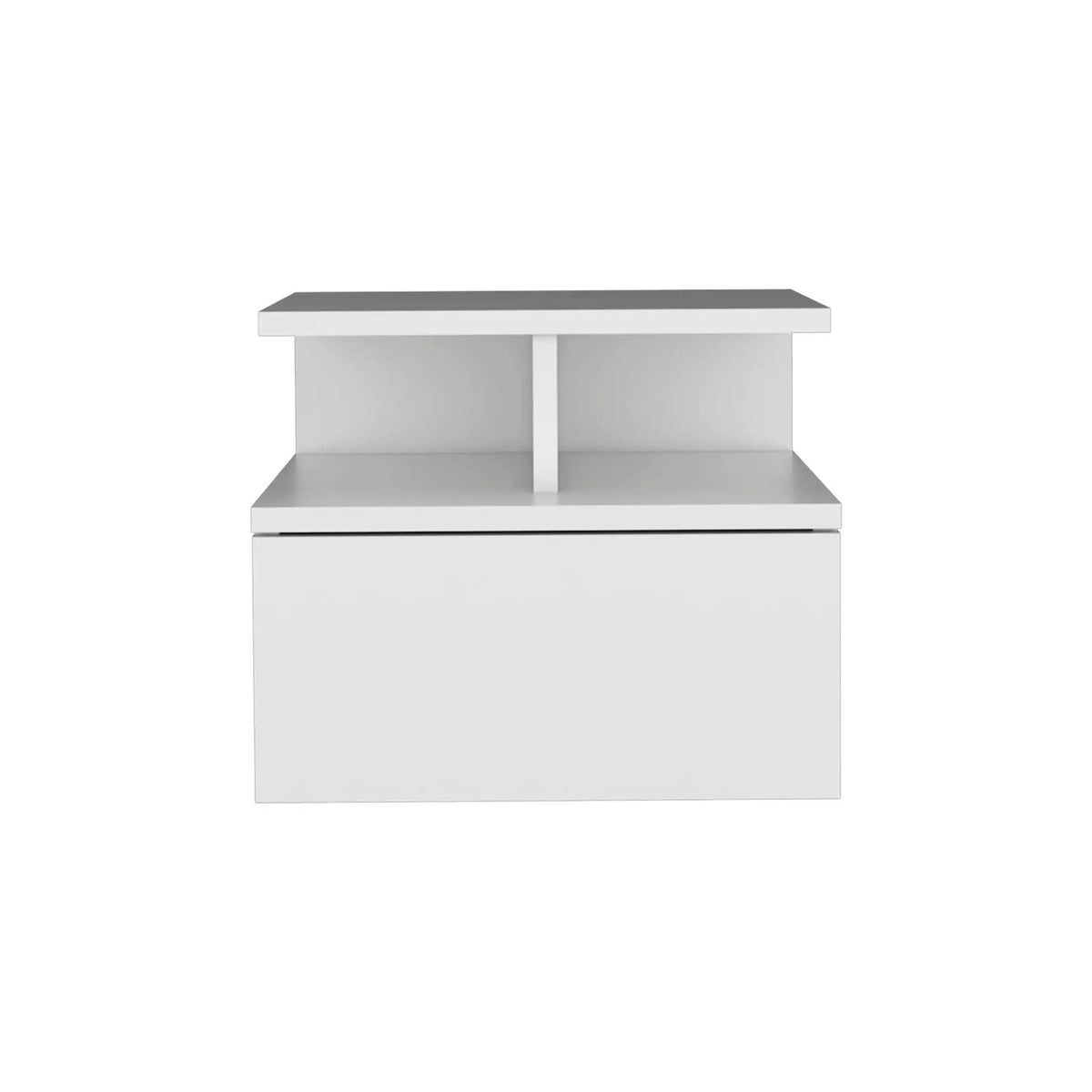 Flopini Floating Nightstand With 1 Drawer, Compact Size | 13.23 x 14.02 x 11.61 in | 1-Drawer | White