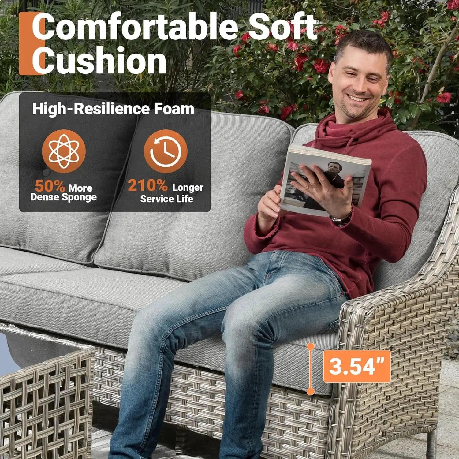 5 Piece Outdoor Patio Set With Swivel Chairs All Weather from PriceLows™