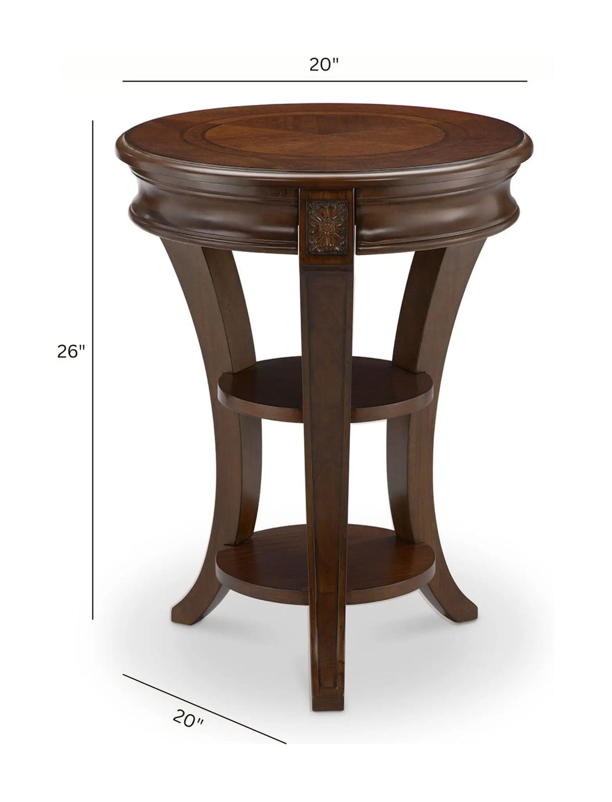 Winslet Oval End Table | Cherry And Walnut Veneers | Warm Cherry Finish | Hardwood Solids