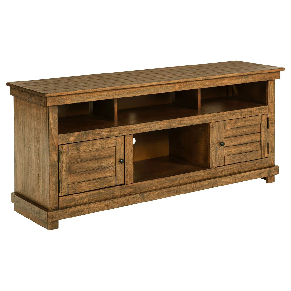 Payne 60-inch TV Stand Media Console Distressed | 60 x 16.25 x 27 in | Engineered Wood & Veneer | Brown