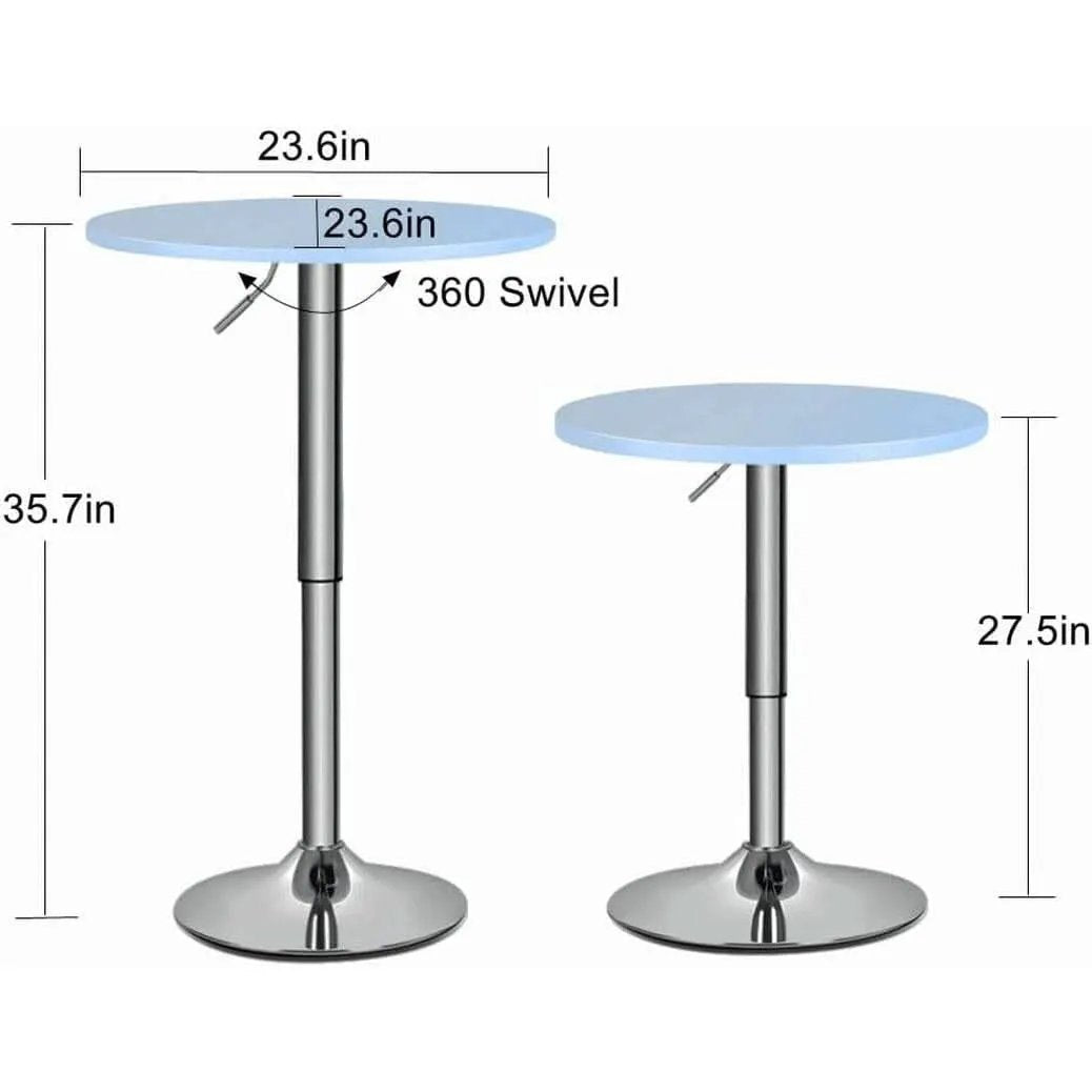 Adjustable Height Pub Table With 360 Degree Swivel Top from PriceLows™