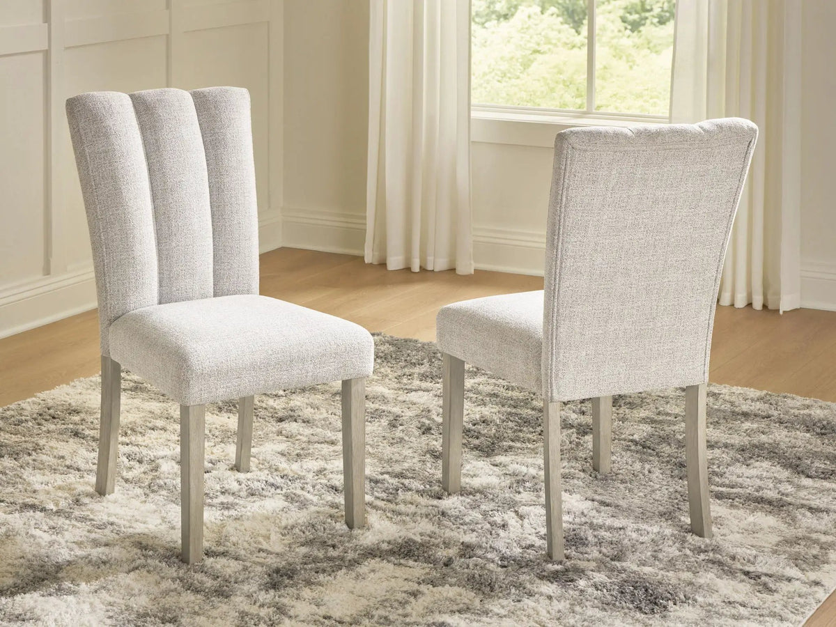 Larawyn Dining Side Chairs | Set Of 2 | Bisque | Upholstered Seats